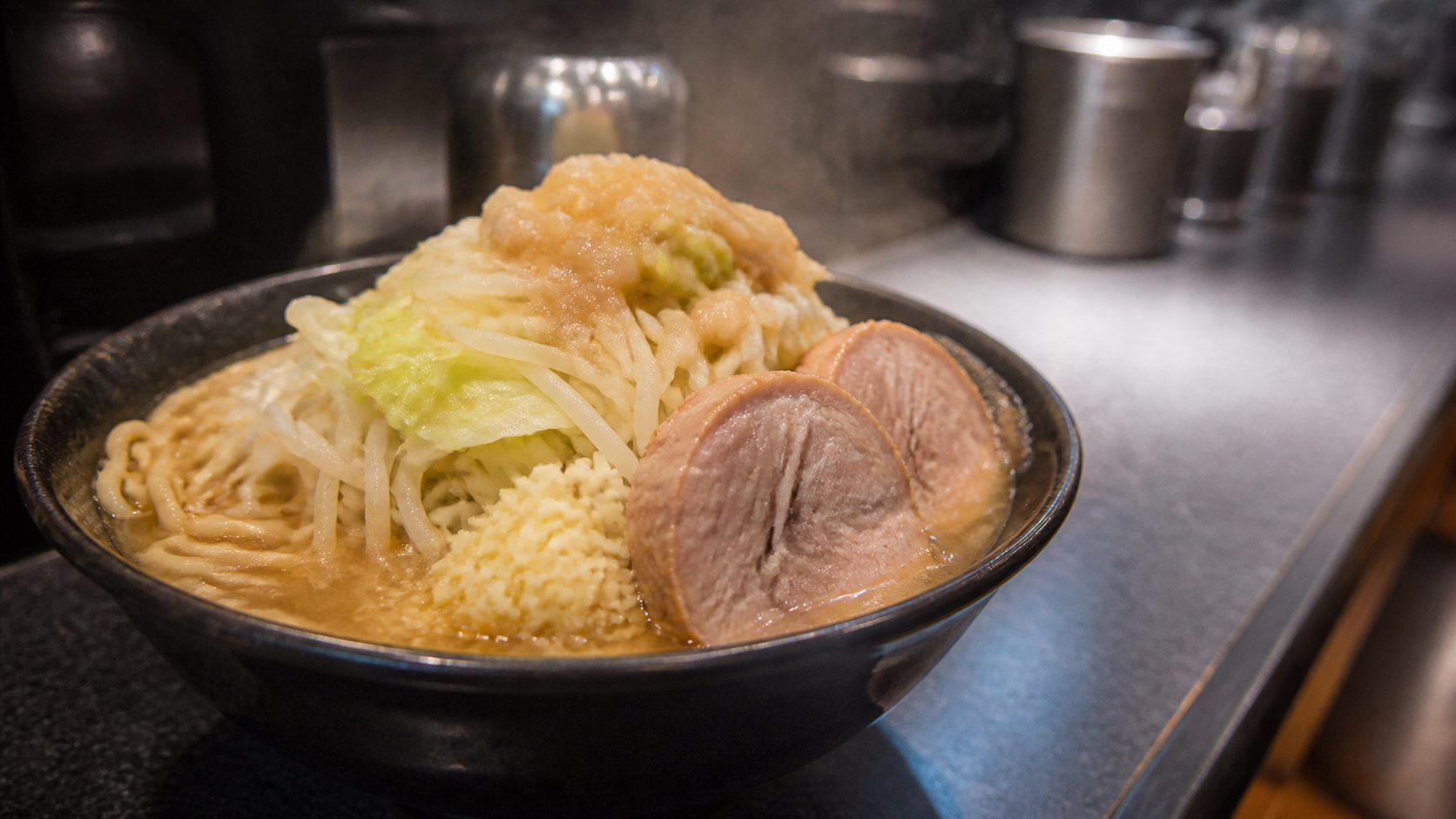 First Time Trying Jiro-Style Ramen? Start at Ramen Kaminari in Tokyo Station
